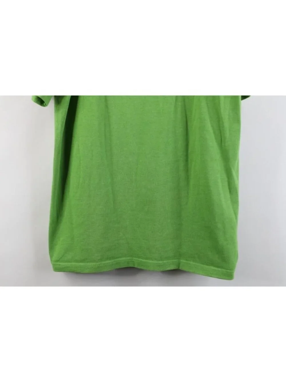 Vintage Y2K The North Face Mens Medium Spell Out Mountains T-Shirt Lime Green